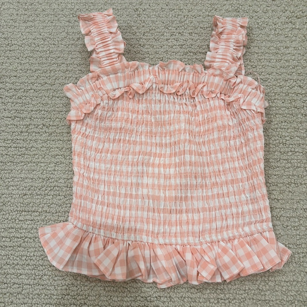 MABLE- Pink ruffled tank top